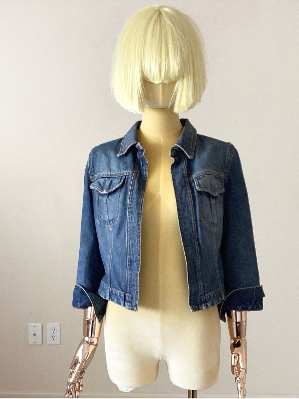 Dolce & Gabbana Blue Denim Crop Jacket S 6/42